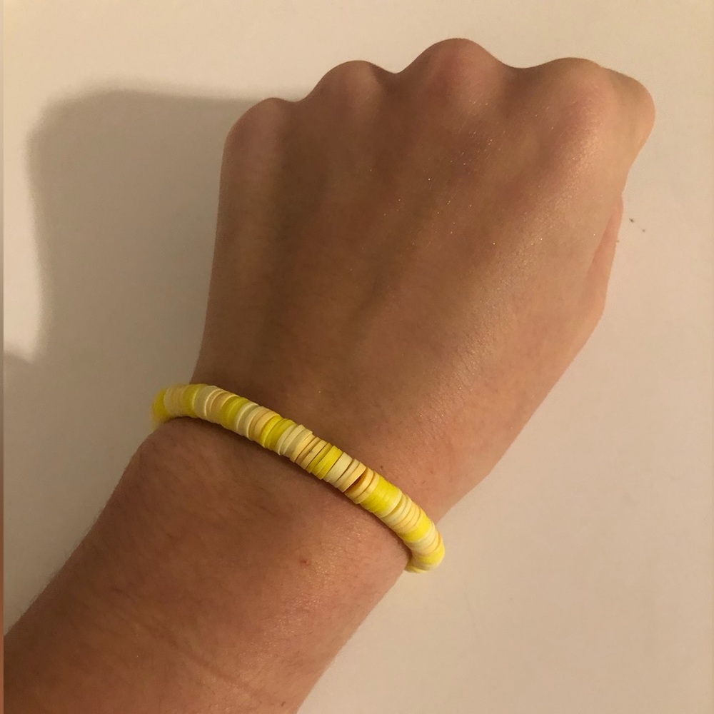 Yellow clay bead braclett
